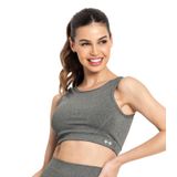 Top Feminino Com Bojo Basic Ftk Fitness Cinza Gg