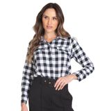 Camisa Feminina Xadrez Flanelada Select Preto G