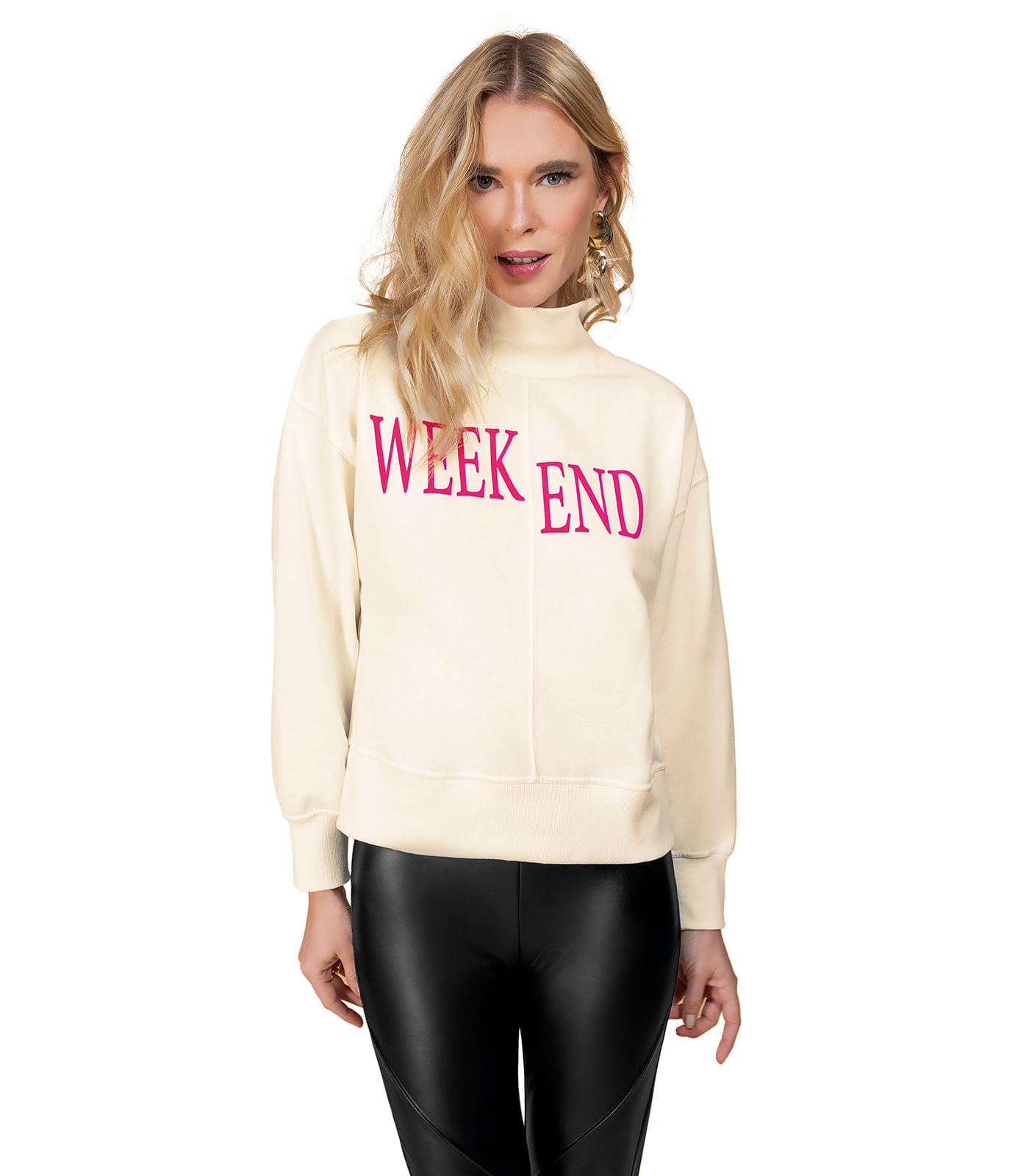 Blusão Estampado Feminino Rovitex Bege Gg