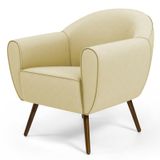 Poltrona Decorativa Nina Corino C-26 com Pés Palito Castanho - Domi