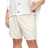Bermuda Feminina Plus Size Secret Glam Bege Plus G3