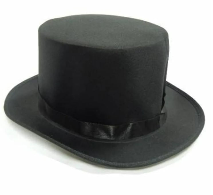 Cartola Alta Preta Magico Cetim Adulto