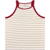 Blusa Feminina De Alça Listras Rovitex Bege Plus G1
