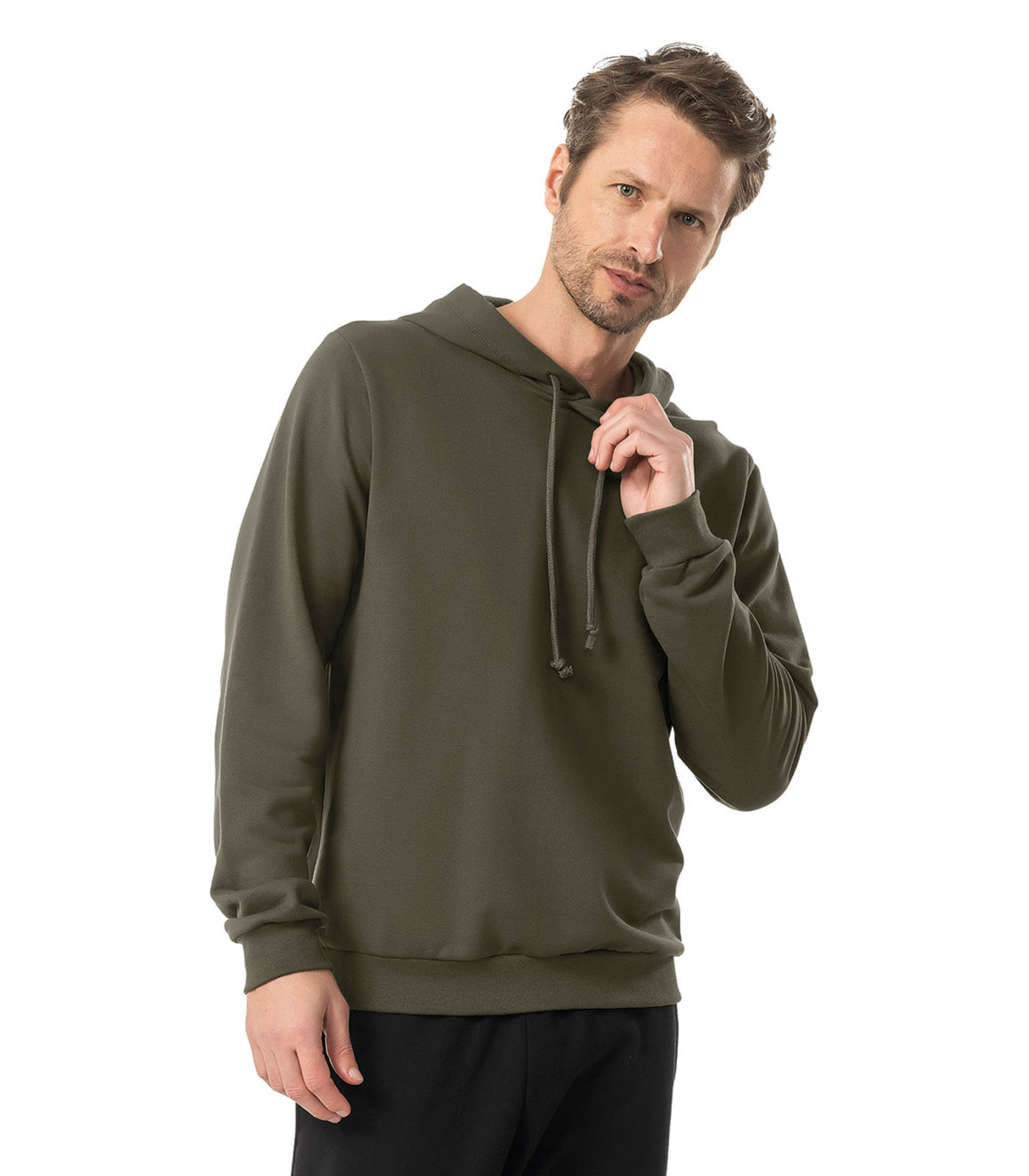 Blusão Masculino Com Capuz Diametro Verde P