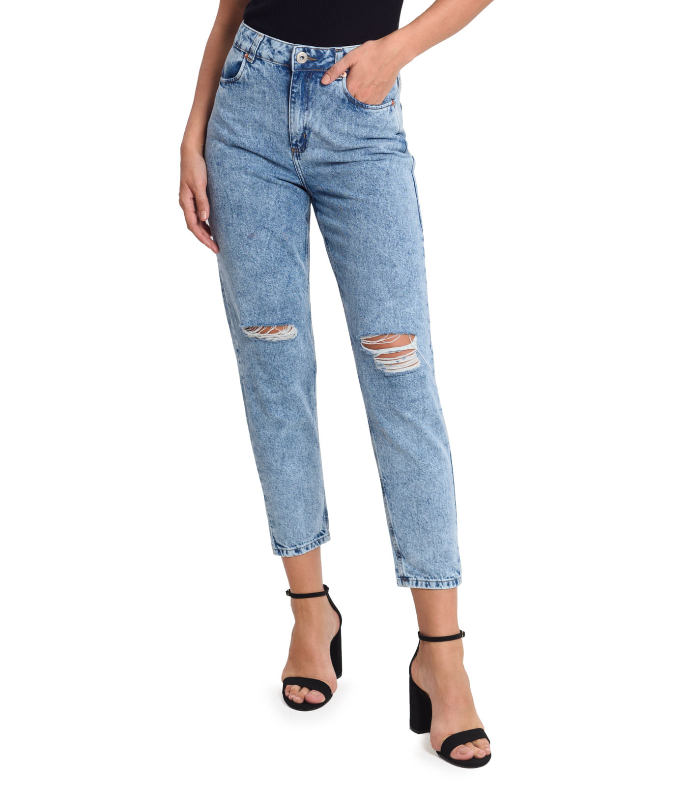 Calça Slouch Feminina Endless Azul 34