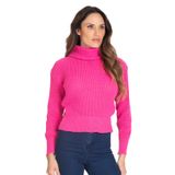 Blusa Tricot Feminina Manga Longa Select Rosa Un
