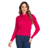 Blusa Tricot Feminina Manga Longa Select Rosa Un