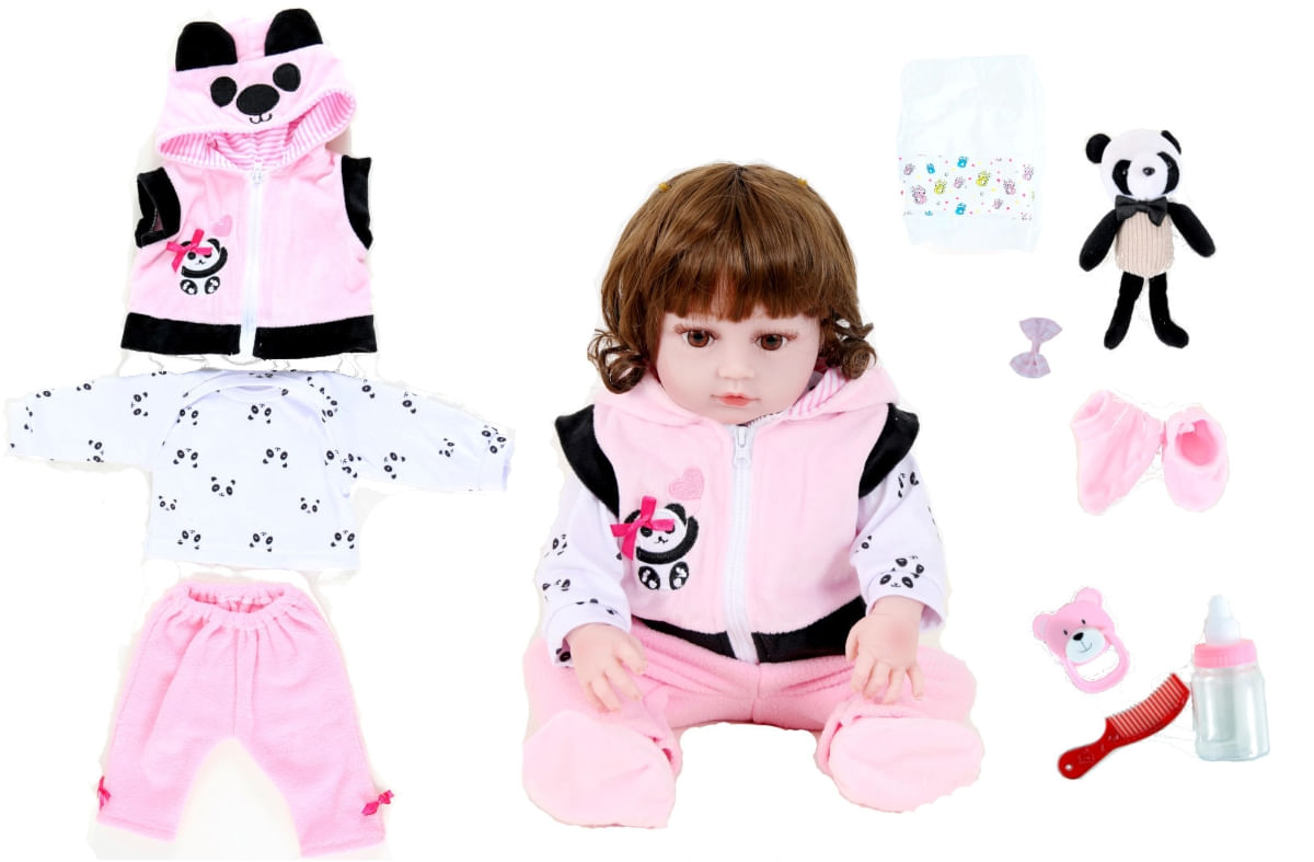 Roupa Para Boneca Bebê Reborn Laura Baby Panda - Carrefour