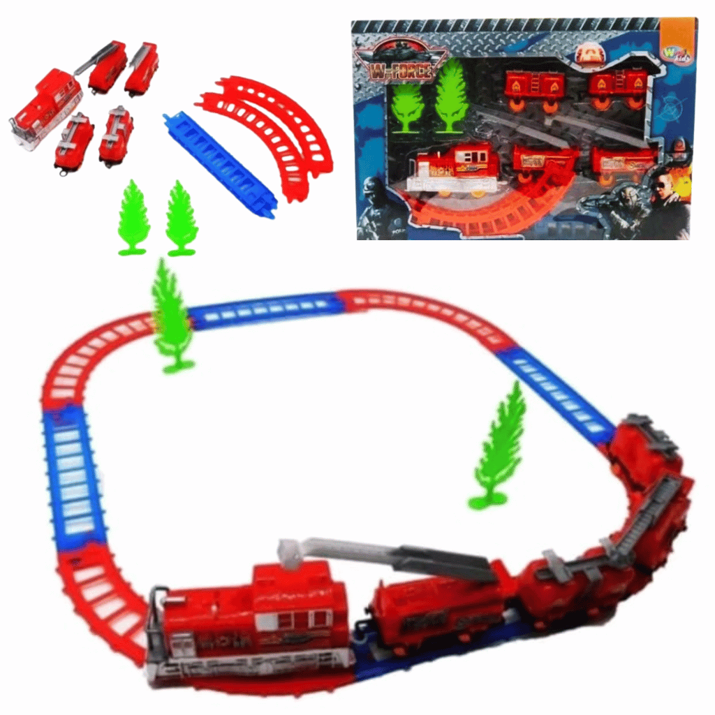 Trem de Brinquedo Super Locomotiva Expresso 14 Peças Braskit - GAMES &  ELETRONICOS