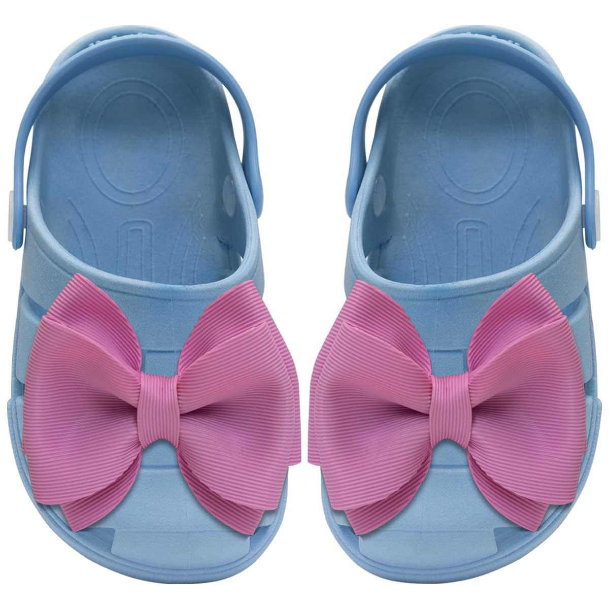 Sandalia Babuche Infantil Menina 21ao28 Chinelo Leve 12.106 Cor:azul,tamanho:21/22