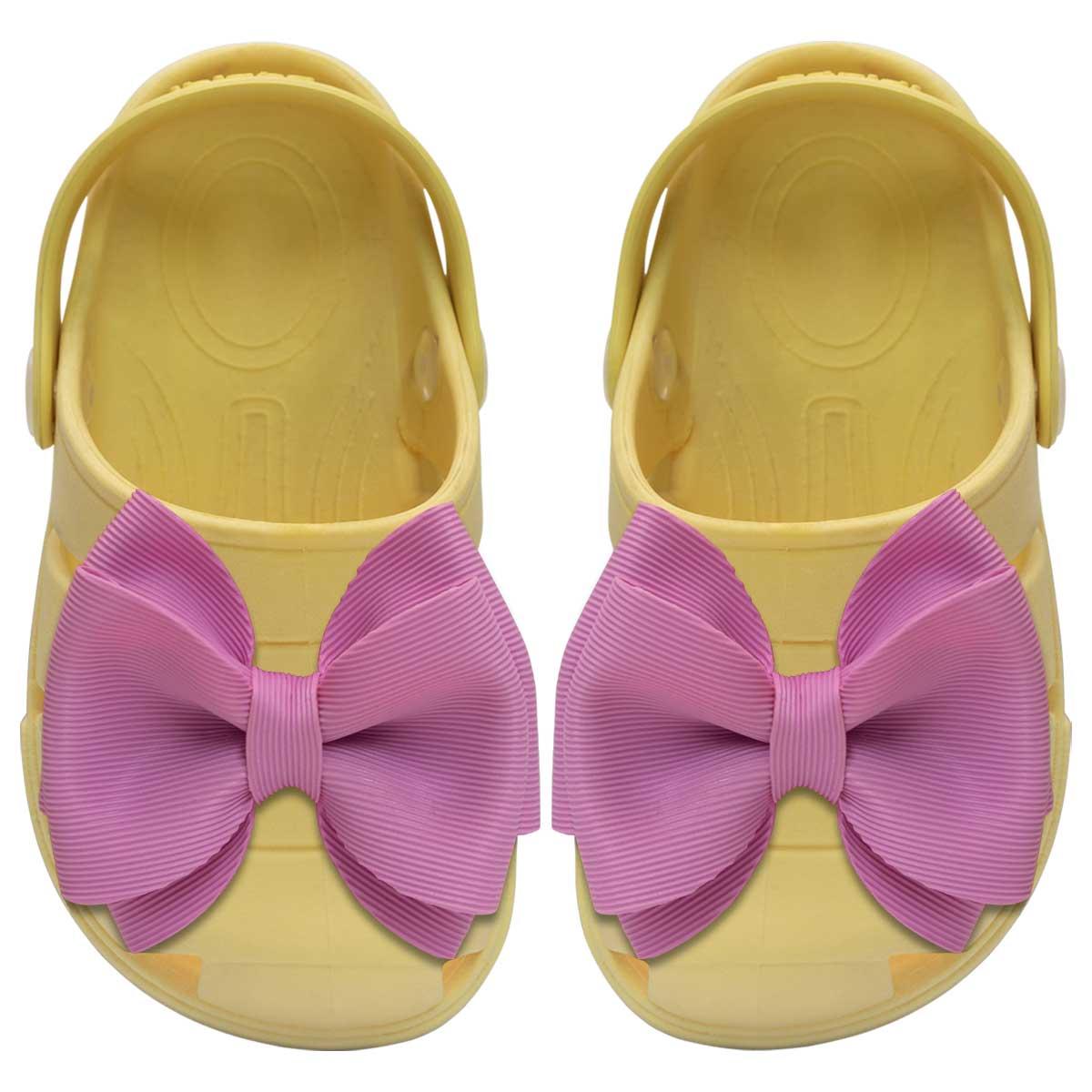 Sandalia Babuche Infantil Menina 21ao28 Chinelo Leve 12.106 Cor:amarelo,tamanho:21/22