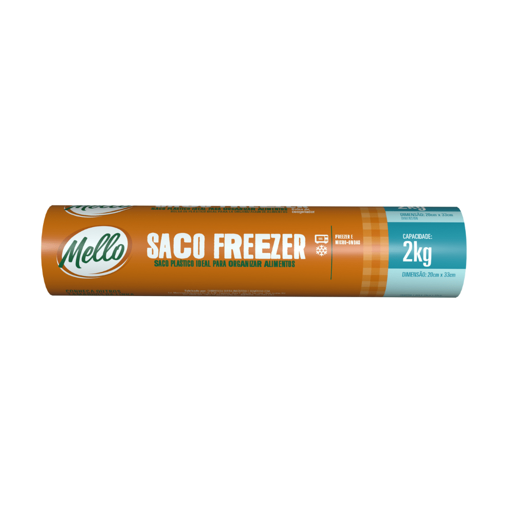 Saco Plástico Para Feezer E Microondas 20x33cm Mello 50 Unidades - Capacidade Até 2kg Mello