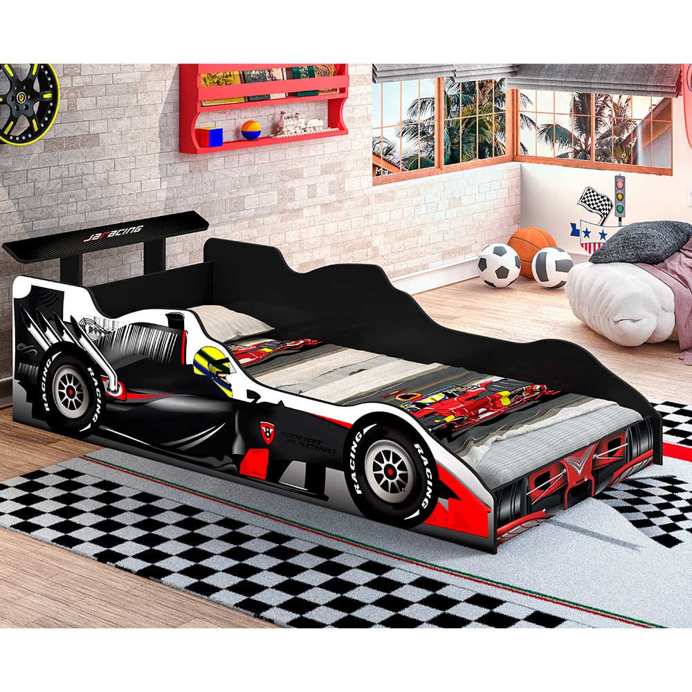 Cama Carro Formula 1 Infantil 100 Em Mdf J E A Moveis