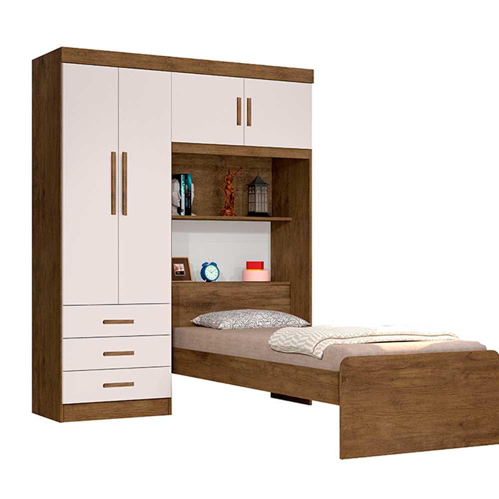 Roupeiro Cama Cancun Com 4 Portas E 3 Gavetas J E A Moveis