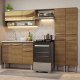 Armário De Cozinha Compacta 229cm Com Pia Rustic Emilly Madesa 11