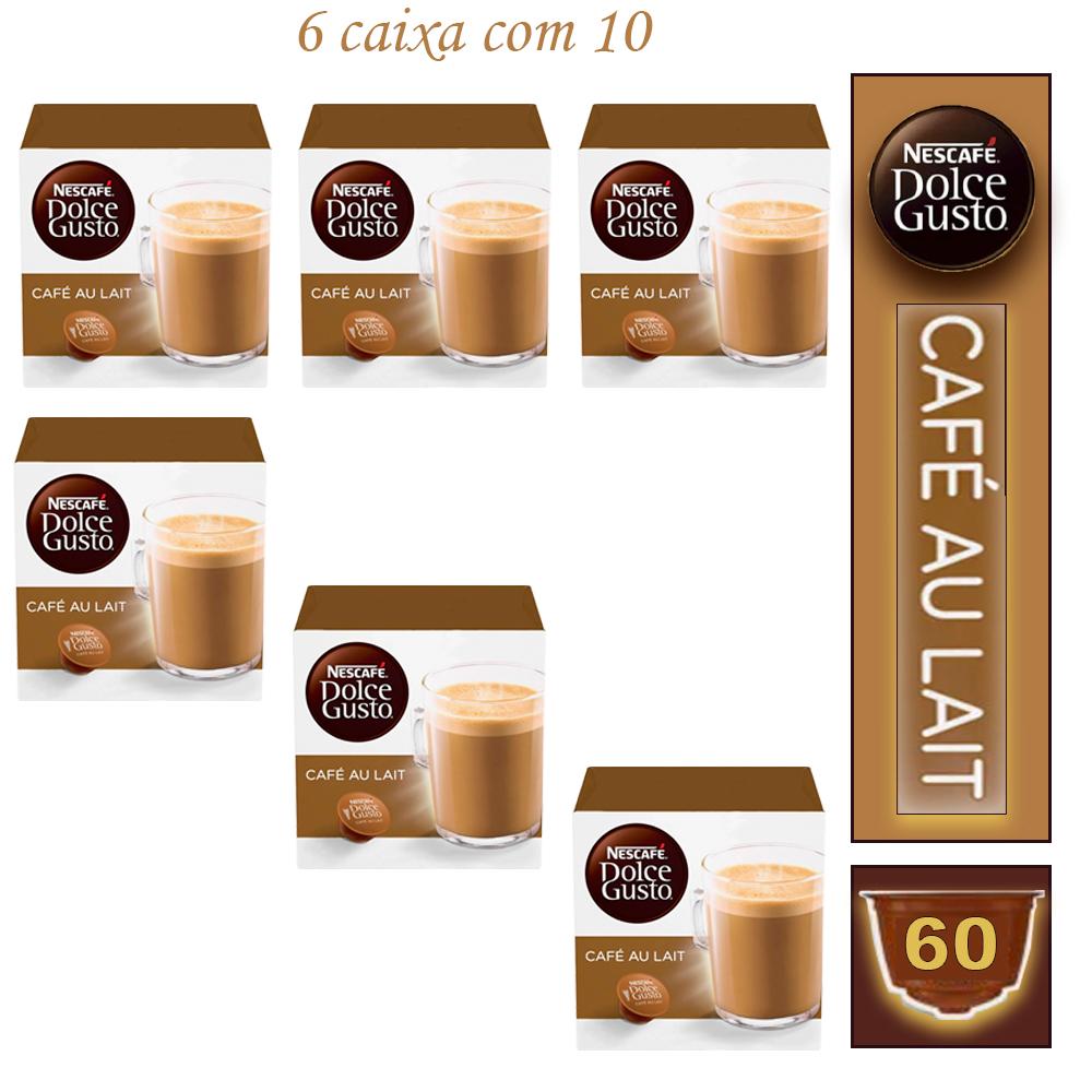 6 Cx Nescafé Café Capsula Au Lait Dolce Gusto Bebida Lactea