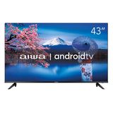 Smart TV D-LED 43" AIWA   Full HD Android Full HD Borda Ultrafina Preto