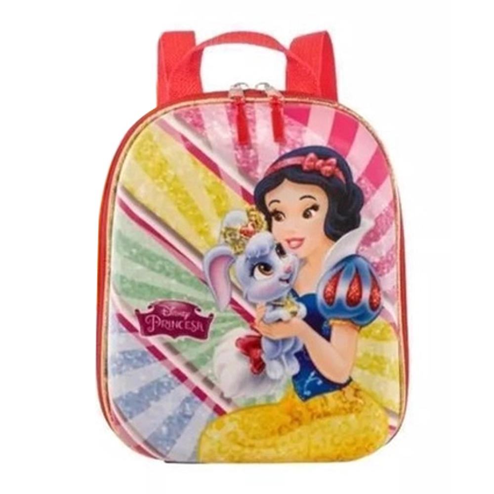 Mochila Pequena Maxtoy 3d Princesa Branca De Neve Vermelho