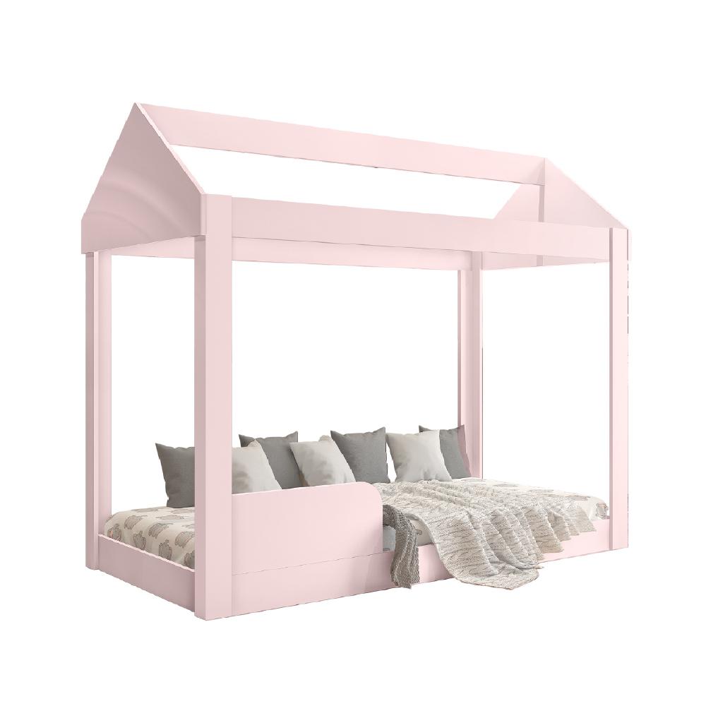 Cama Infantil Casinha Montessoriana Com Colchão Crystal Baby Rosa J&amp;a