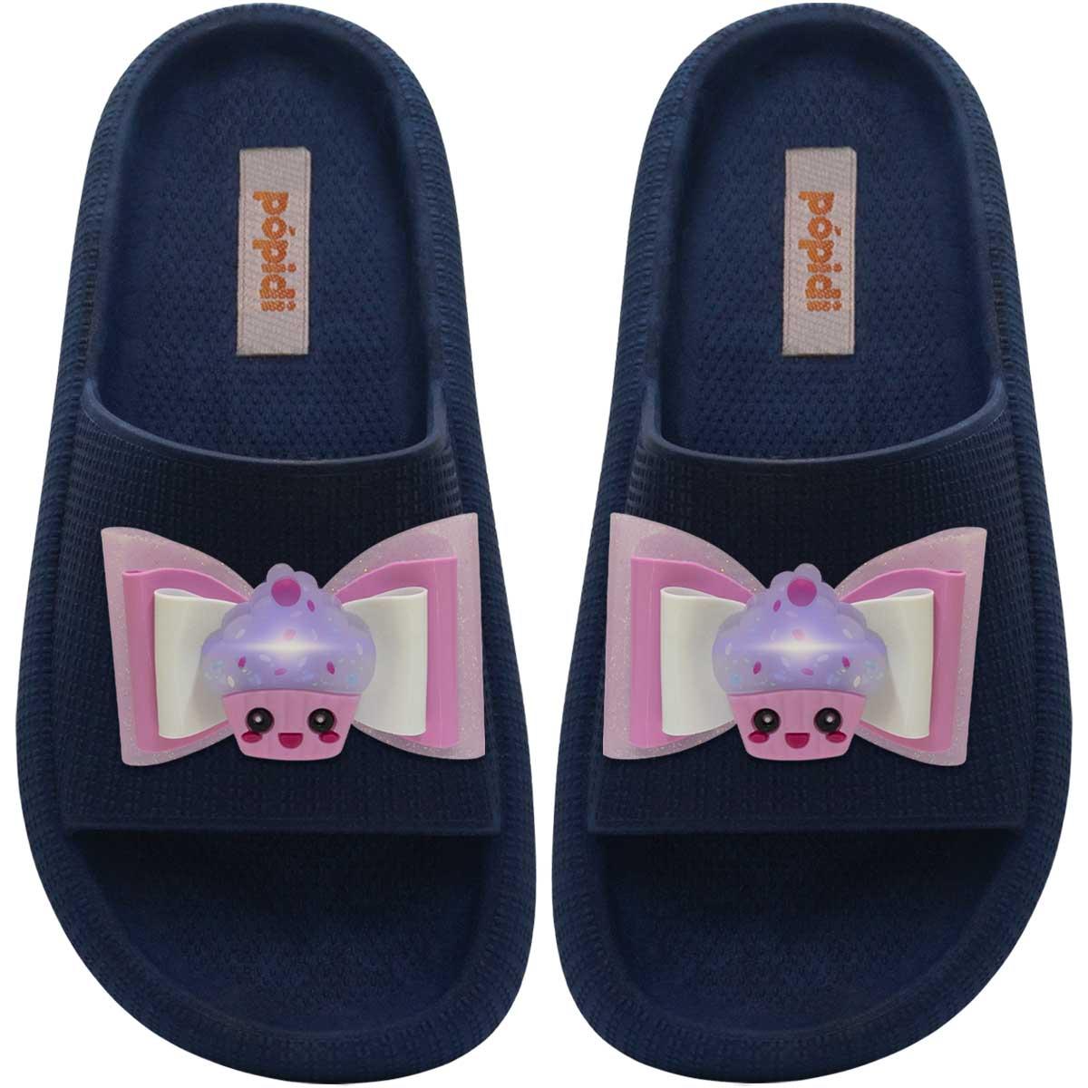 Chinelo Nuvem Cupcake Infantil 25ao36 Sandália Menina 12.110 Cor:marinho,tamanho:33/34