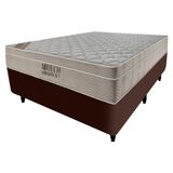 Colchão Airtech + Box Tozatto Casal 138cm Com Mola Ensacada - Bege/marrom