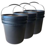 Balde Plastico Reciclado - 3 Pçs