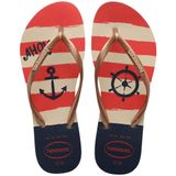 Havaianas Slim Nautical Bege Palha/rose Gold