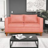 Sofá 2 E 3 Lugares Europa 180 Cm Estilo Conforto E Elegância Suede Coral - Amarena Móveis