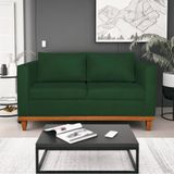 Sofá 2 E 3 Lugares Europa 180 Cm Estilo Conforto E Elegância Suede Verde - Amarena Móveis