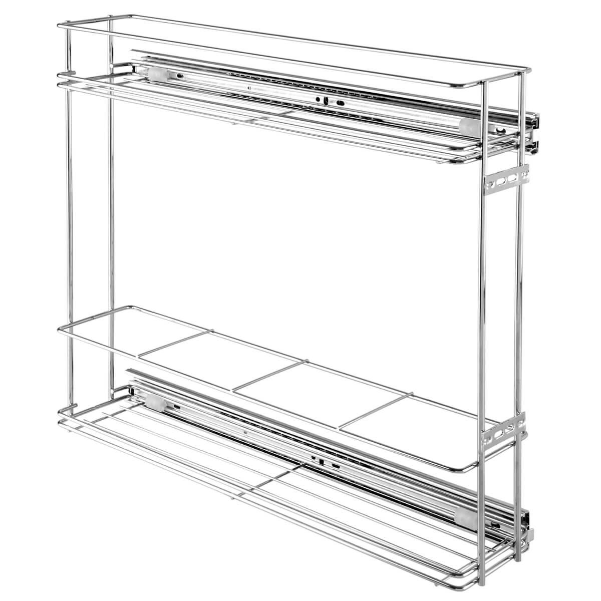 Porta Condimentos Aço Inox Aramado Deslizante Garrafas Temperos Corrediça Lateral Telescópica