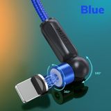 Cabo Usb Magnético Tipo C Topk Am68 Azul 1m Para Micro Usb