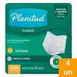 Roupa Íntima Plenitud Classic Intensa Tamanho P/m - 4 Embalagens Com 8 Tiras