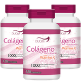 Kit 3 X Colágeno Hidrolisado Vitamina C 120 Cpr Cada - Duom