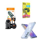 Kit Capinha Samsung A24 + Carregador Veicular Turbo + Película De Vidro 3d