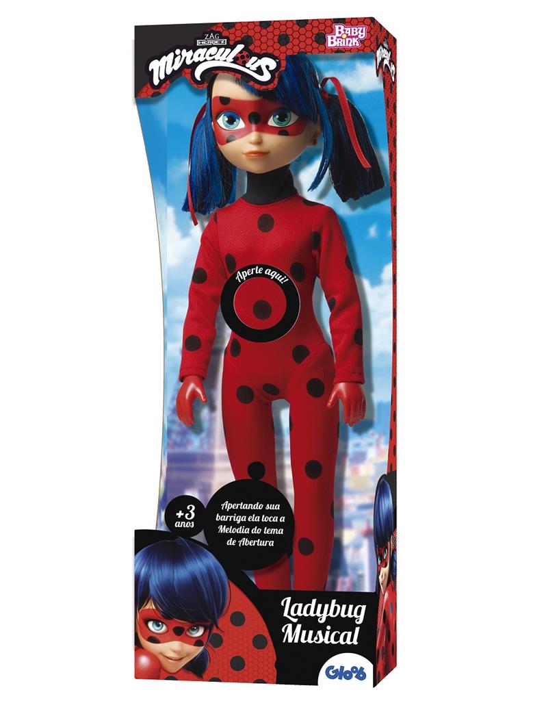 Boneco Cat Noir Grande Ladybug Miraculous Babybrink 57cm em