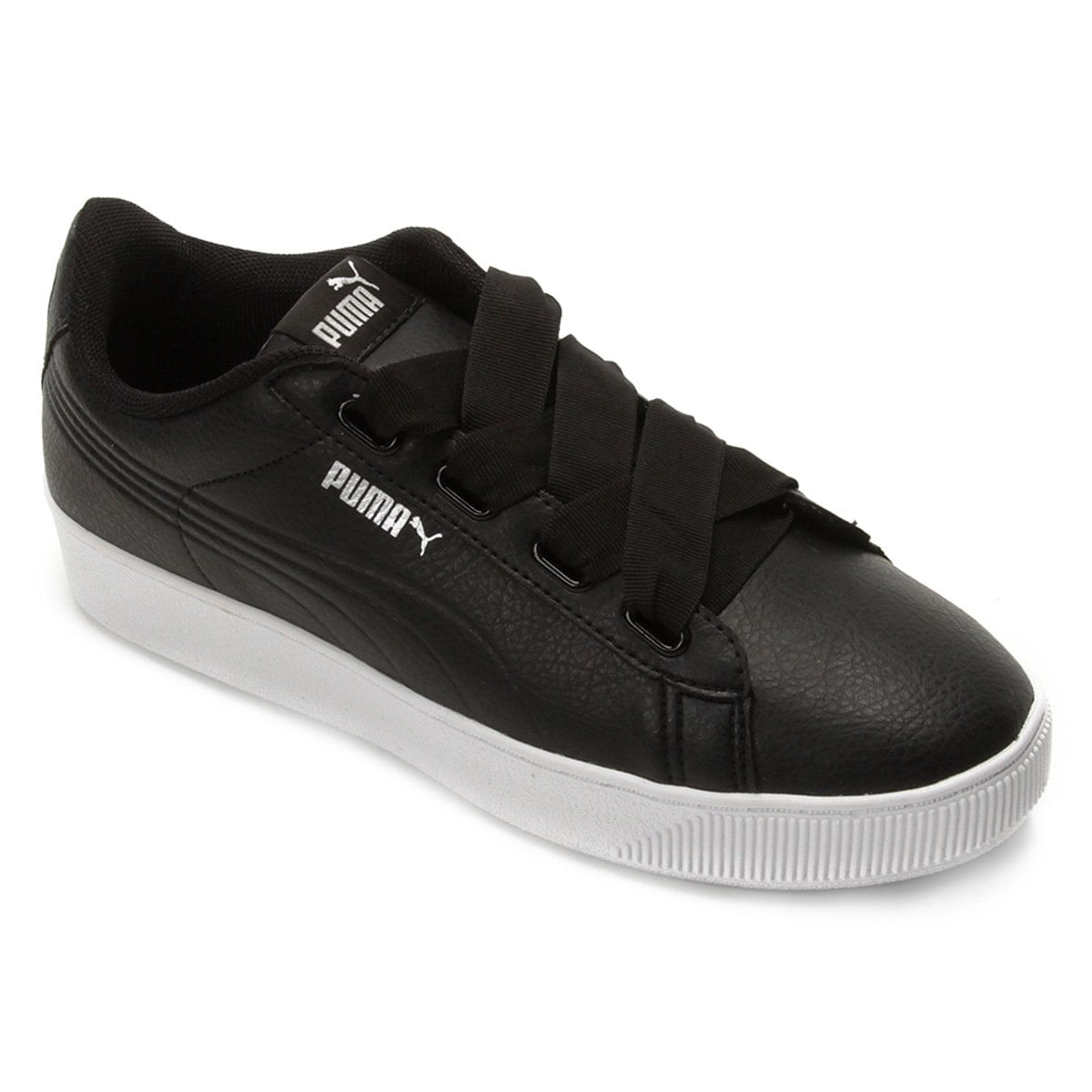 tenis puma vikky platform ribbon branco