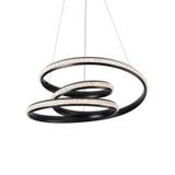 Lustre Pendente Nordecor Kile Cristal 2342 Preto Led Bivolt - Único