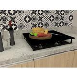 Tampa Para Cooktop 4 Bocas Preto