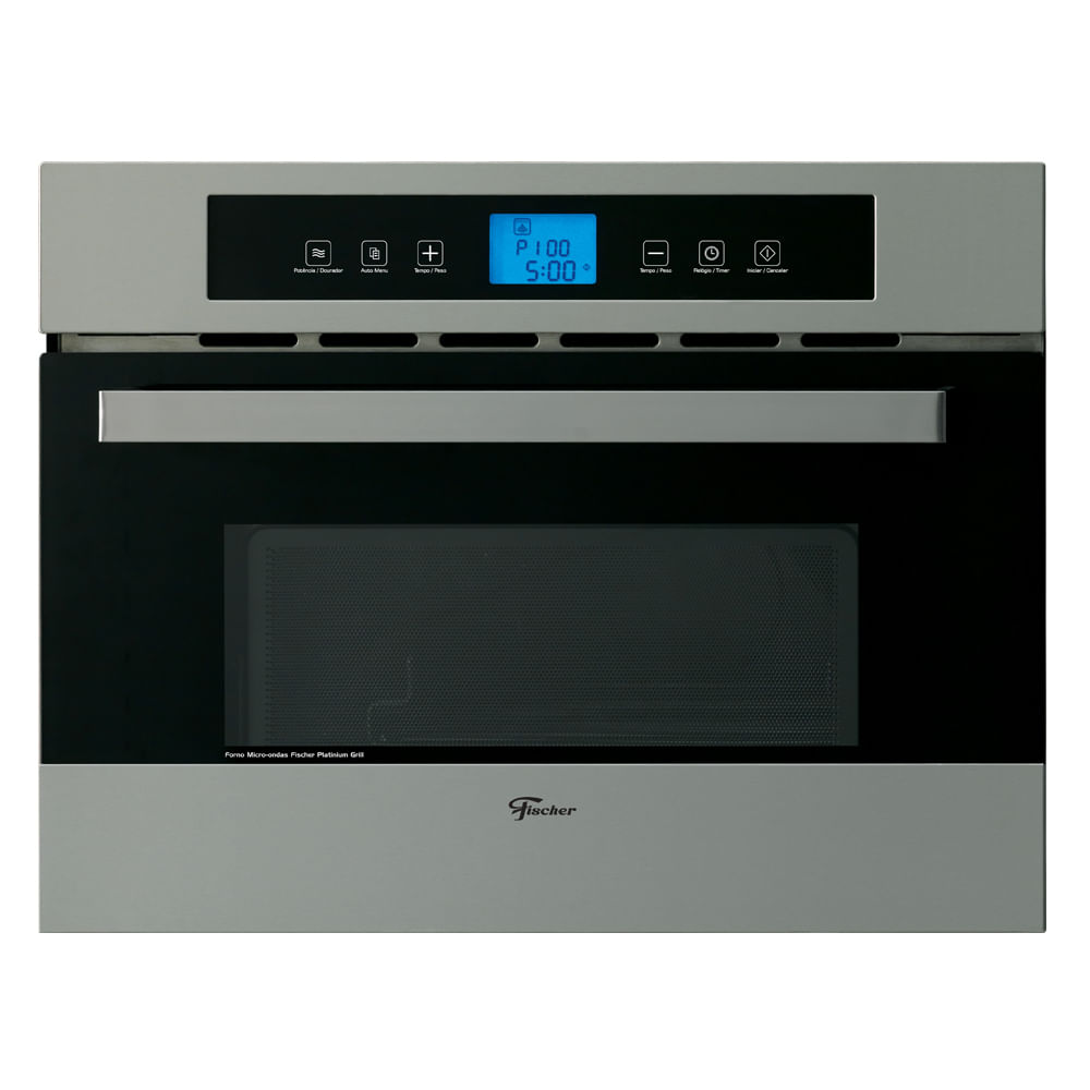 Micro-ondas De Embutir Fischer Platinium Grill 35l Inox Escovado - 127v - Único