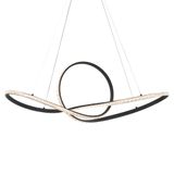 Lustre Pendente Nordecor Wari Cristal 2328 Preto Led Bivolt