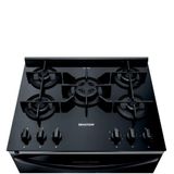 Fogão de Piso Brastemp 5 Bocas Mesa de Vidro Bivolt Preto BFS5VCE