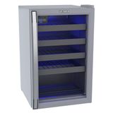 Adega Venax Piubella Cave 24 Garrafas Com 4 Prateleiras Removíveis Led Azul 100l Cinza 127v 7829