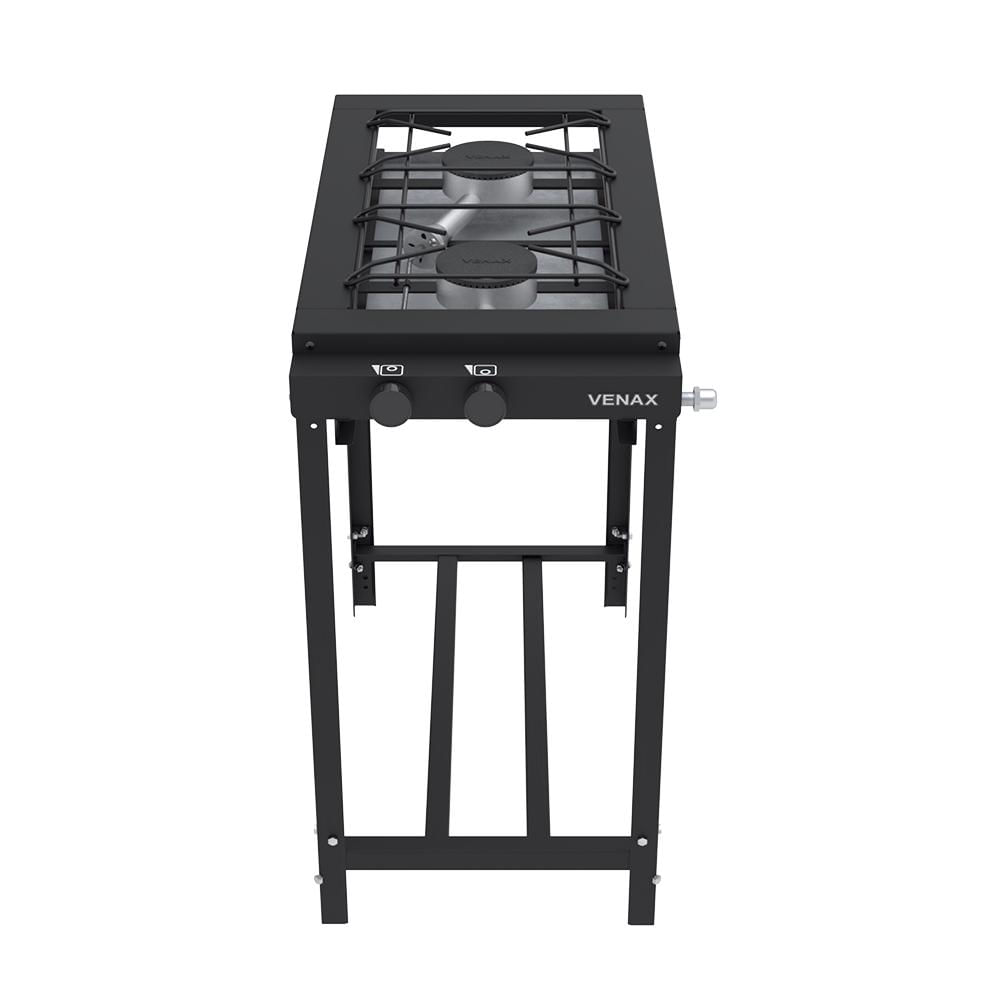 Fogão 2 Bocas Venax Industrial Preto – Nfi 230