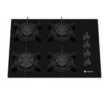 Cooktop A Gas 4 Bocas Venax Arena Preto Preto