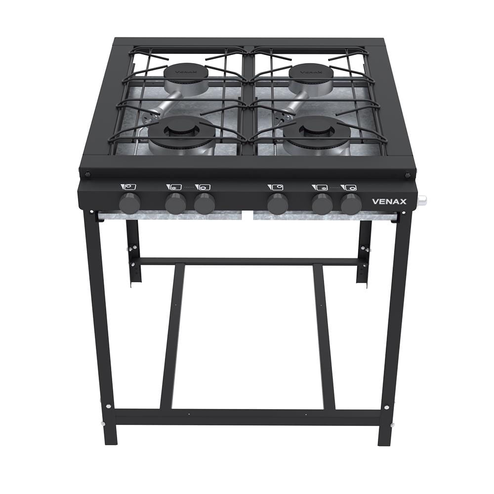 Fogão 4 Bocas Venax Industrial Preto – Nfi 430-2