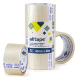 Fita Pvc Cristal Alltape - 45 Mm X 45 M - Pack Com 4 Unds