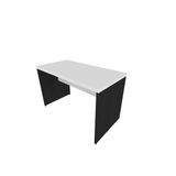 Mesa De Escritório Natus 40mm 160 Bramov Móveis Preto/Branco