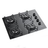 Cooktop Itatiaia 4 Bocas Vidro Preto Chama Rápida Bivolt