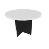 Mesa de Jantar Redonda Anne Bramov Móveis Preto/Branco
