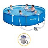 Piscina Estrutural 6.473 Litros Com Bomba Filtro 110v Bestway